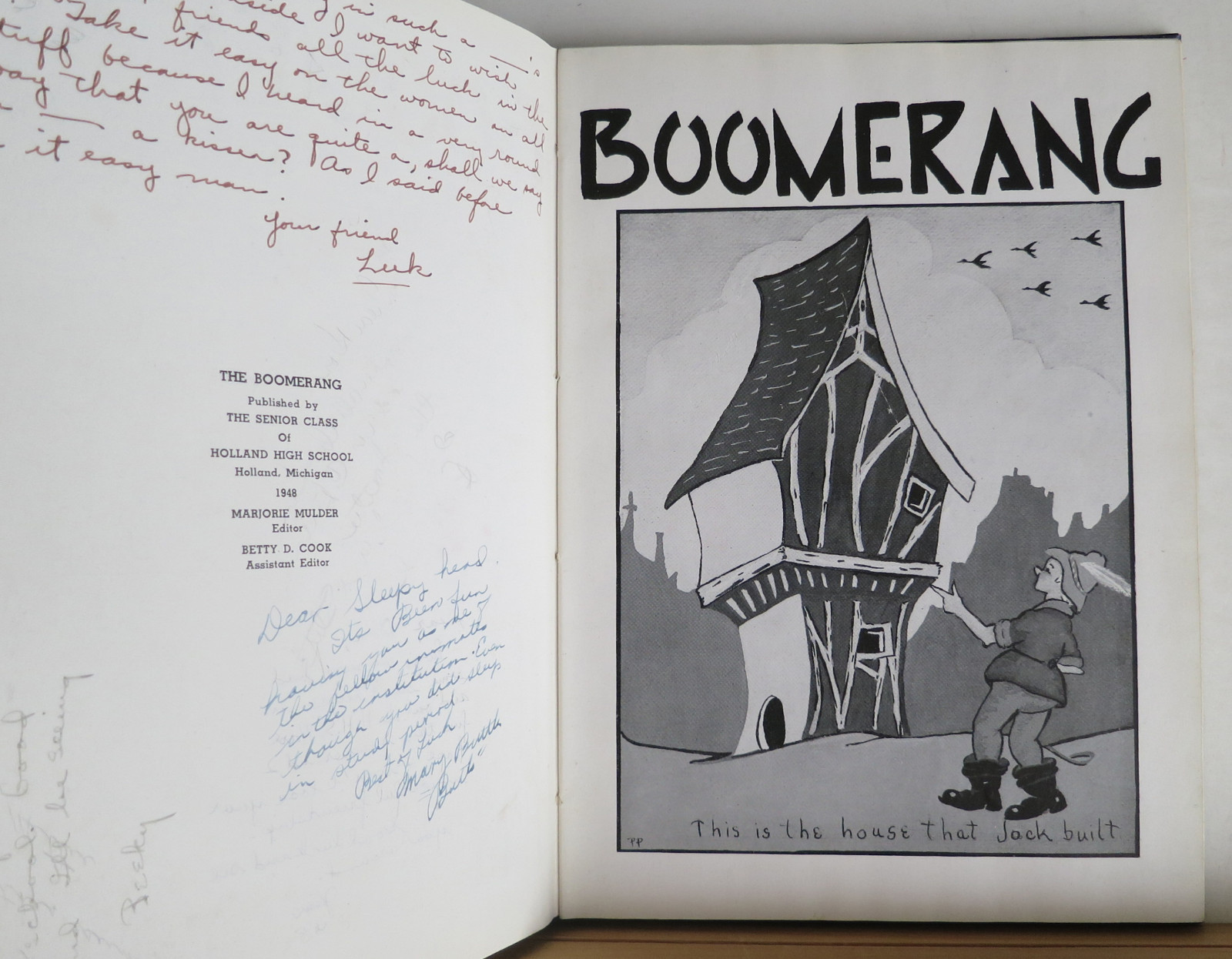 1948 Holland High School Yearbook Boomerang Michigan MI Annual eBay