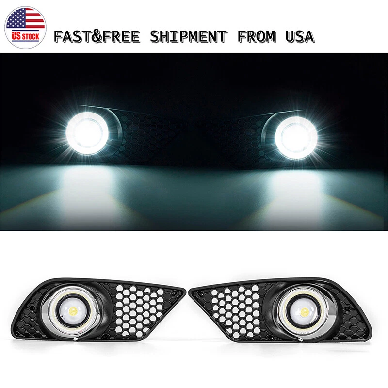 US LED Bumper Fog Lights Cover For Mercedes Benz C230 C300 C350 08-11 W204 07-13 - Imagem 3 de 4