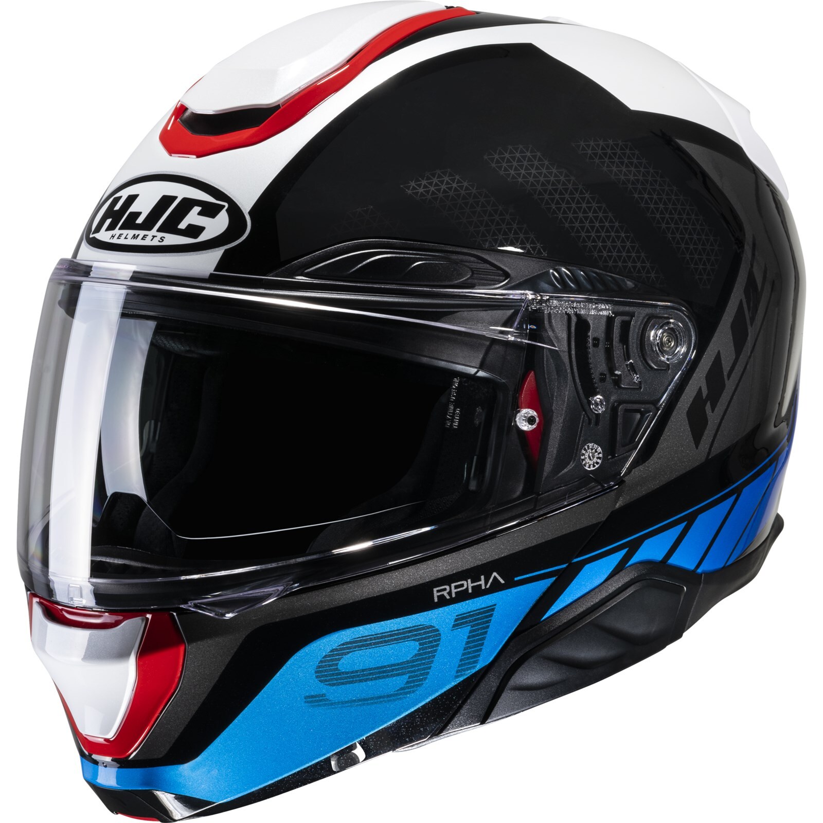 HJC Motorcycle Helmet RPHA 91 Rafino MC21 Size M Flip-up Helmet with Sun Visor