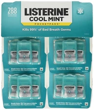 Listerine Cool Mint Pocketpaks Breath Strips -288 Count-*FAST SHIP*