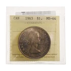 1 Dollar 1963 ICCS MS-64