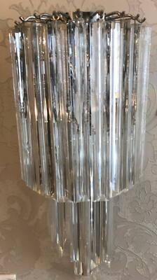 Murano Wasserfall Chrom - Klarglas Modern Elegant Ideal für Flur Spiegel Schlafzimmer