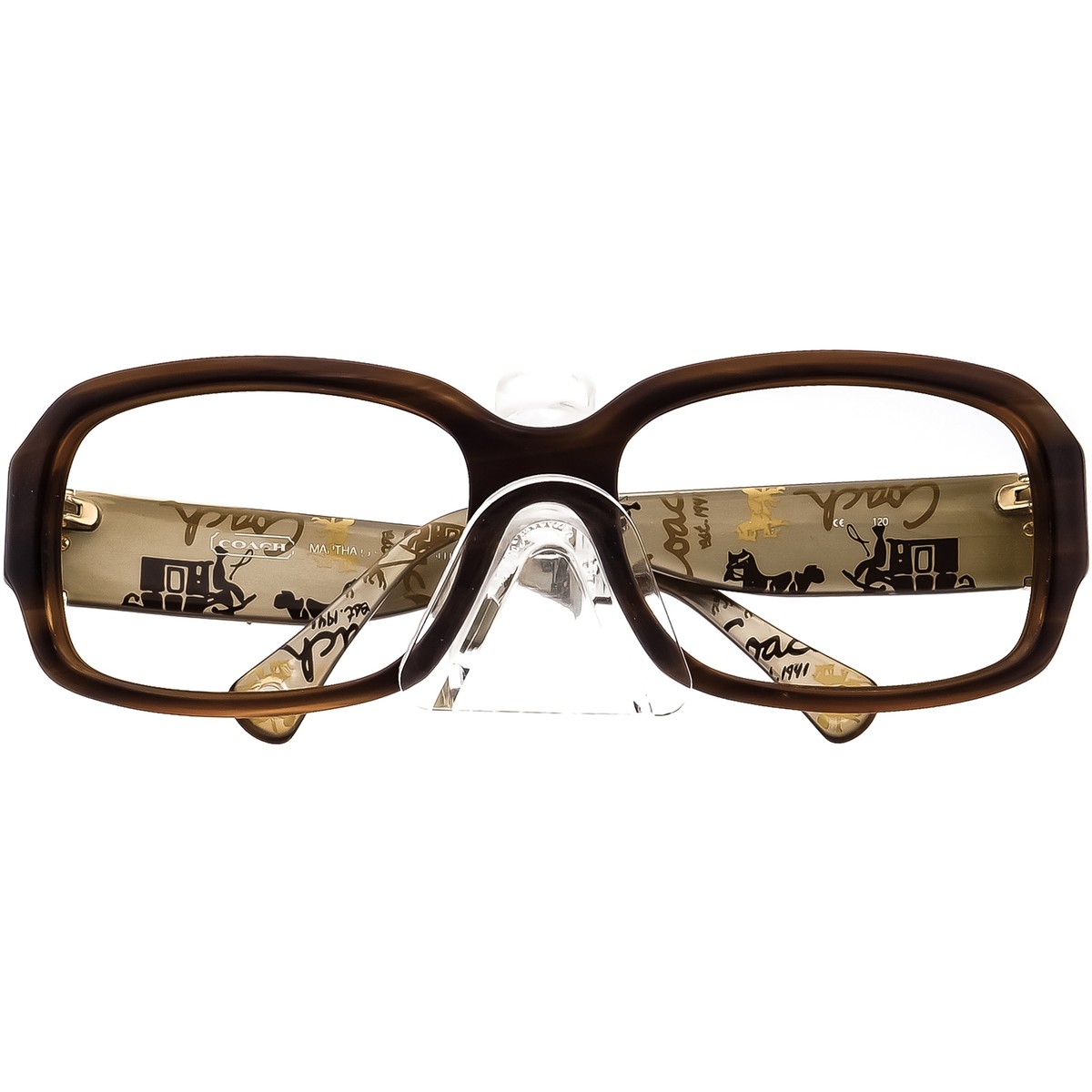 Coach Martha S832 Sunglasses Coach Oversize Tortoise Frame Eyeglasses Martha S832 Brown  main image 3
