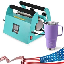 Travel Mug Tumbler Heat Press Machine 40oz Cup Sublimation Printing 2 Modes