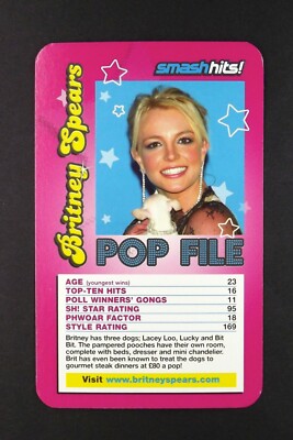 1 x 2005 Rookie Card Smash Hits Pop Stars 3 - Britney Spears - T66