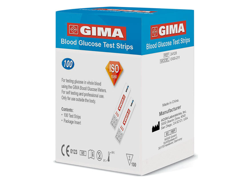STRISCE GLUCOSIO per GLUCOMETRO GIMA