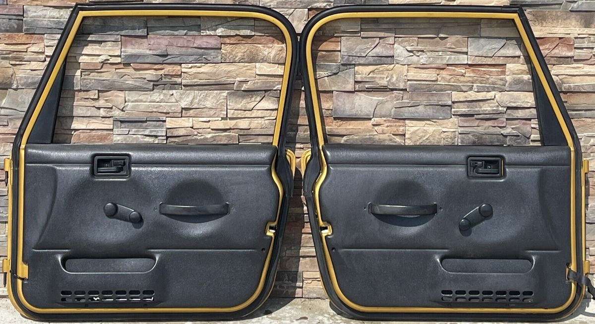 97-06 Jeep Wrangler TJ OEM Full Hard Doors Pair INCA GOLD PYJ w