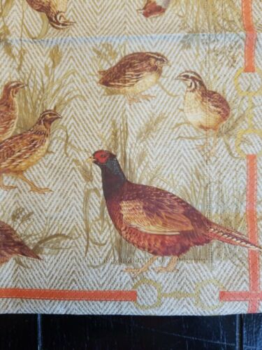 TWO Individual Napkins Birds Autumn Lunch for Decoupage (1228) - Picture 3 of 5