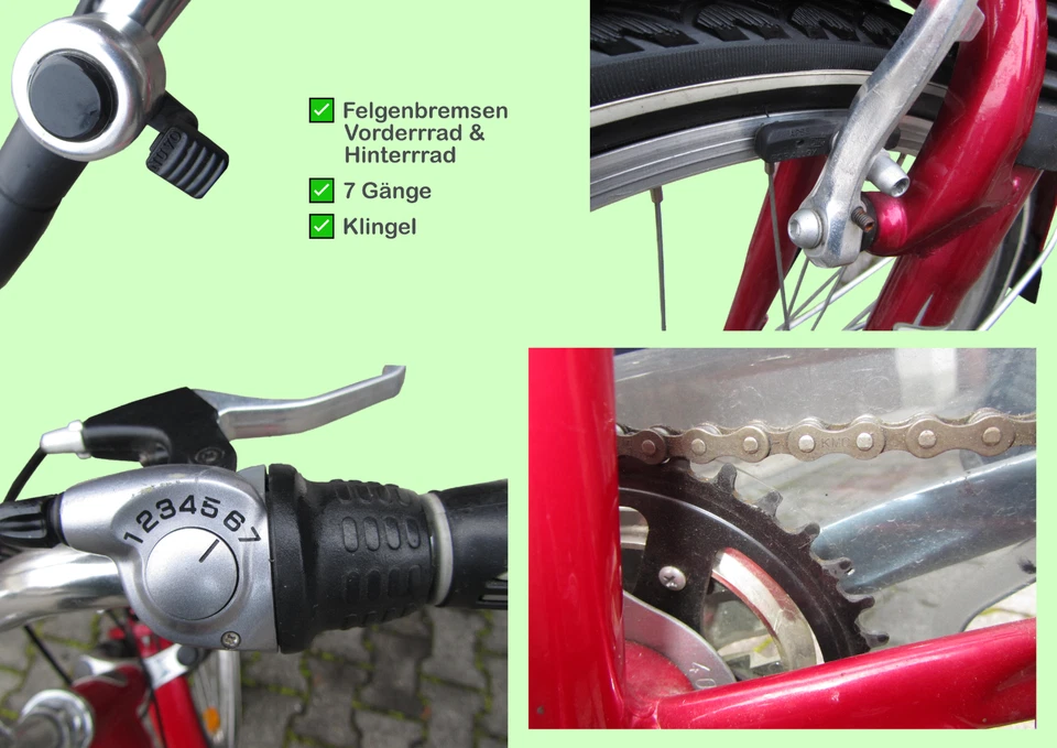 CYCO Kinder/Jugend/Mädchen Fahrrad rot, 24 Zoll, top Zustand - Bild 4 von 4