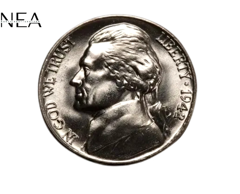 1942-P Jefferson Silver "war" Nickel ~ Gem BU (Full Steps FS)~ 35% Silver ~ Ty 2