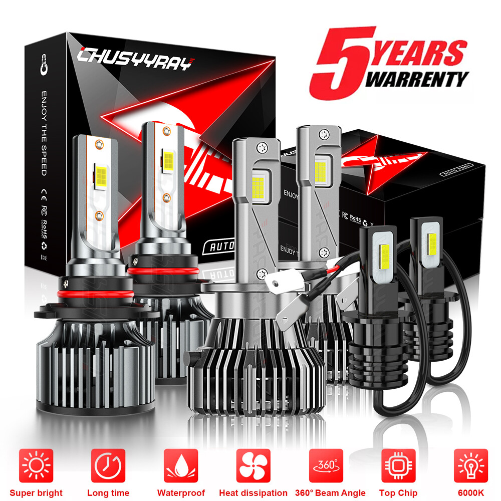 For Benz SLR McLaren 2005-2009 - 6x LED Headlights High Low Beam+Fog Light Bulbs