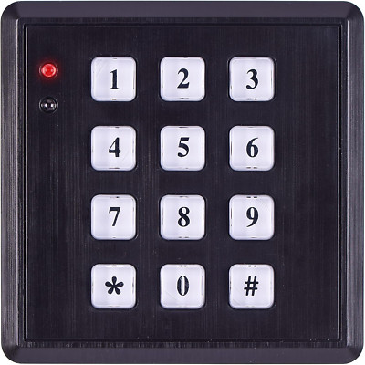 Fake Security Keypad, LED Light, Night Sensor, Weatherproof, Realistic Design