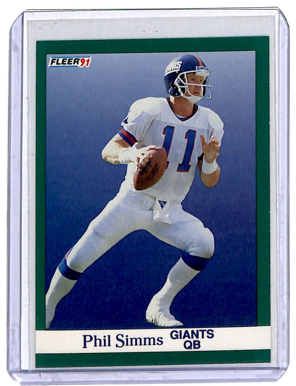 1991 Fleer Phil Simms New York Giants #318.