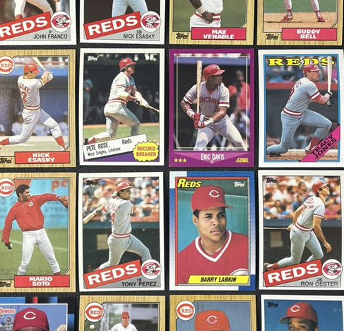 Cincinnati Reds Lot - Pete Rose - Eric Davis - Barry Larkin - FREE SHIPPING