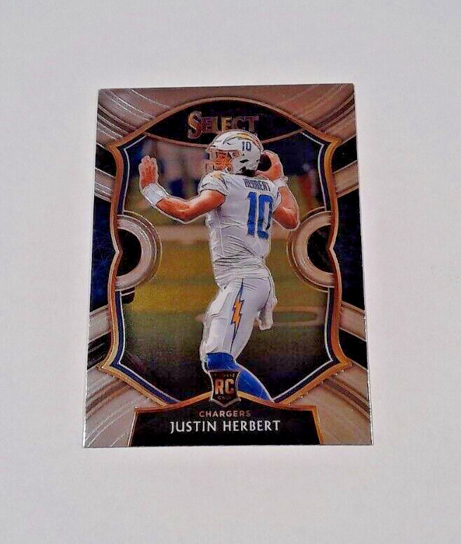 2020 Panini Select - Concourse Silver Prizm #44 Justin Herbert (RC)