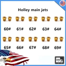 For Holley Carburetor Main Jets KIT 60 to 69 2 EACH 1/4-32 GAS MAIN 20PACK 60-2