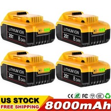 Pack For DeWalt 20V 20 Volt Max 8.0AH Lithium Ion Battery DCB206-2 DCB205-2 NEW