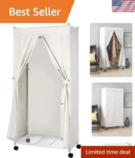 Lightweight Natural Canvas Garment Cover - Ideal for Organized Wardrobe Efforts