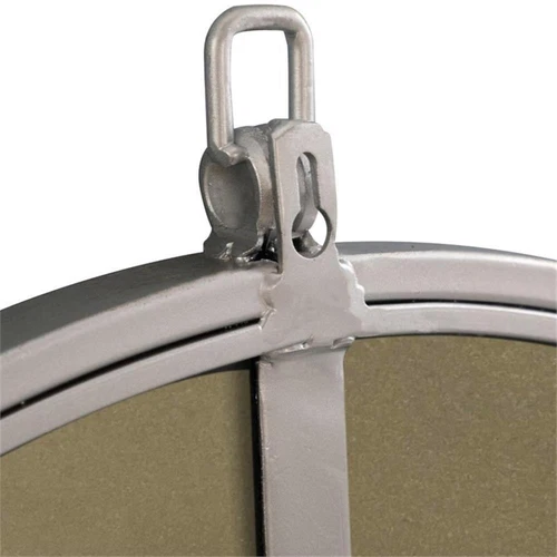 Elegant Decor Rowan 24" Round Metal Frame Hooked Mirror in Silver - Picture 9 of 9