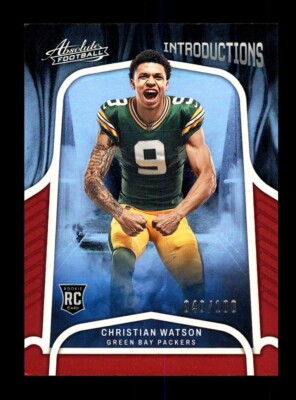 2022 ABSOLUTE #INT-14 CHRISTIAN WATSON INTRODUCTIONS ROOKIE RC RED /100 ...
