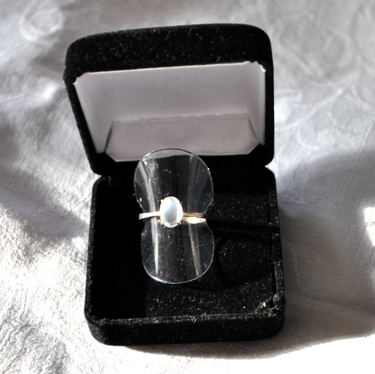 Jolie Bague Vintage En Argent 925 – Modèle Rétro, Taille Inconnue