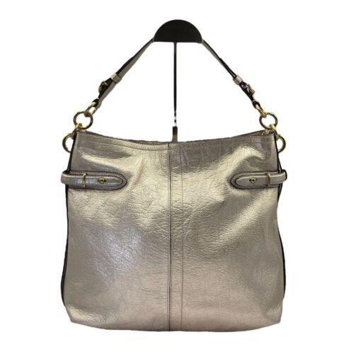 COACH 16422 Colette Metallic Gold Leather Shoulder Bag Hobo Style Elegant Design - Picture 3 of 14