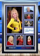363) dolly parton signed a4 photograph framed unframed (reprint) great gift*