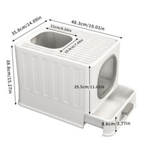 XXL Edelstahl-Sieb-Katzentoilette Mit Hohen Seiten – Geruchsneutral, Leicht Zu Reinigen, Inkl. Schaufel