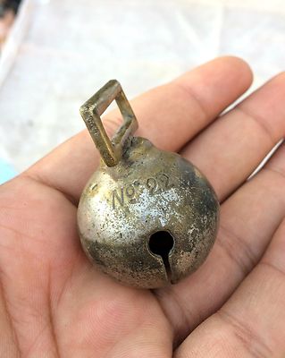 Vintage Primitive Victorian No 22 Unique Brass Bell Victorian