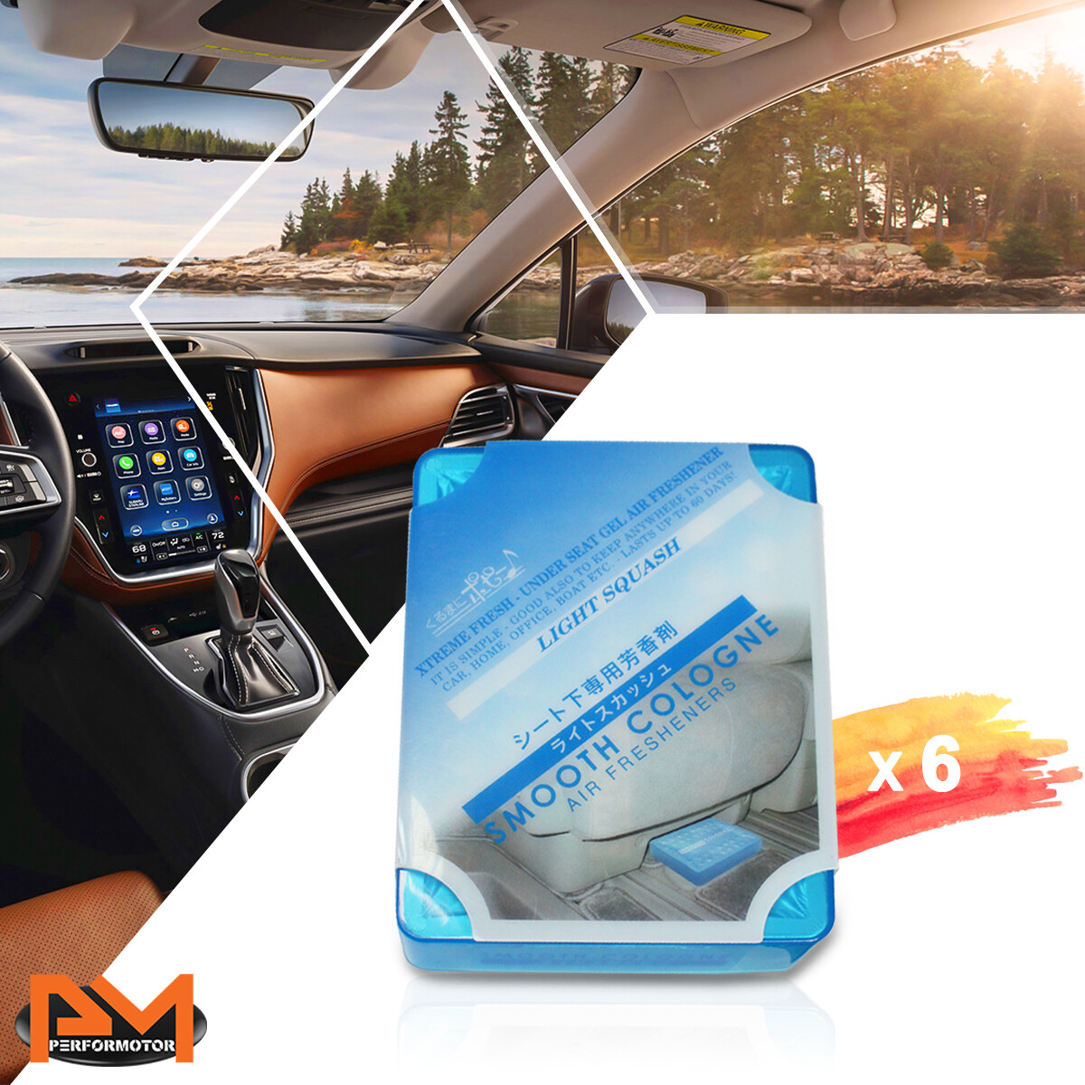 X6 SMOOTH COLOGNE CAR/OFFICE AIR FRESHENER LASTING LIGHT SQUASH SCENT