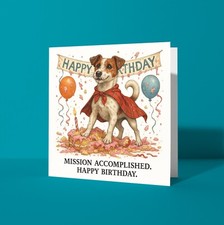 Watercolour Jack Russell Terrier Dog Card - Pet Owner Birthday Greeting Card