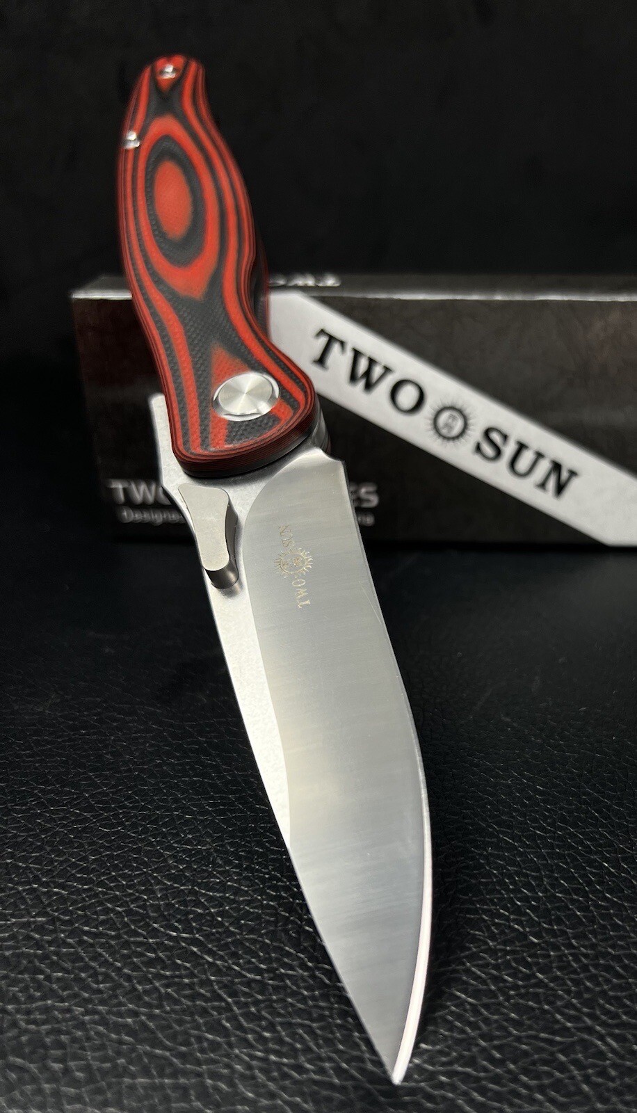 TwoSun Knives TS386 Folding Knife 3.7" D2 Blade G10 Handle 🆓 Shipping