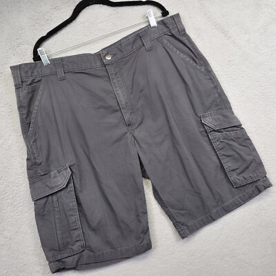 Carhartt Force Tappen Cargo Shorts Mens 40 Gray Relaxed Ripstop Utilty Workwear