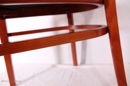 Hermosa silla de madera silla de cocina silla tapizada funda roja vino silla apilable - Imagen 9 de 24