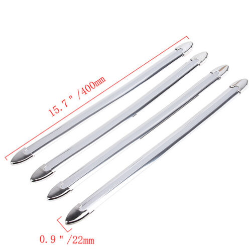 4Pcs Universal Car Chrome Anti-rub Bumper Corner Edge Scratch Guard Protector - Picture 6 of 12