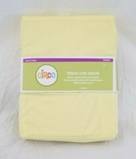 Circo 100 Cotton 200 TC Yellow Fitted Crib Sheet NIP
