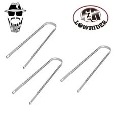 3 F&R Original Lowrider 20" Bicycle Double Square Flat Twist Chrome Fender Brace