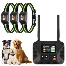 Pet Smart Wireless Dog Fence Collar for 3 Dogs 2.4GHz Electric Dog Fence Port...