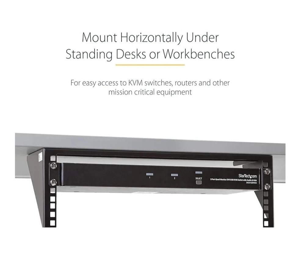 19" Wall Mount Vertical Rack Bracket, Wall Mount For Data/AV/IT/Computer Equip - Image 4 of 4