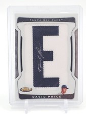 DAVID PRICE 2009 TOPPS FINEST LETTER PATCH AUTO /285 #164 RAYS Q3545