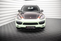 Front Ansatz FüR Porsche Cayenne Mk2 Spoilerlippe Spoilerschwert Schwarz