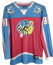 Boys Sonic the Hedgehog Hockey Jersey Sega Sonic Graphic Boys XL- NEW