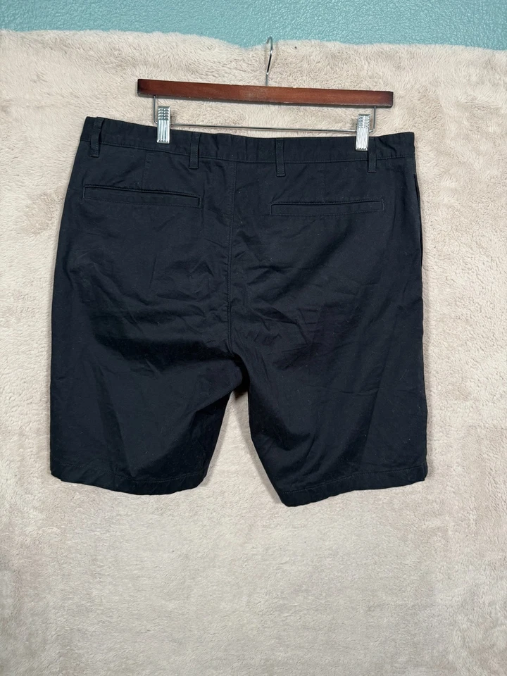 Shorts chino masculino Theory Zaine tamanho 36 costura interna listra bobina preppy - Imagem 2 de 4