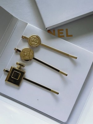 Authentic Brand New Chanel Beauty Gold Hair Pins Set of 3 | eBay