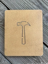 4 7/8" x5 7/8" Ellison Educational Wooden Die Hammer #122 * Retired