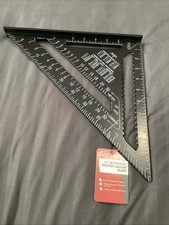 Toolzone Black  12” Aluminium Roofers Speed Square