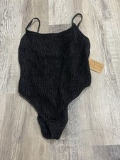 Brand New with Tags Womens Size Medium One Piece Bathing Suit Swimsuit Black