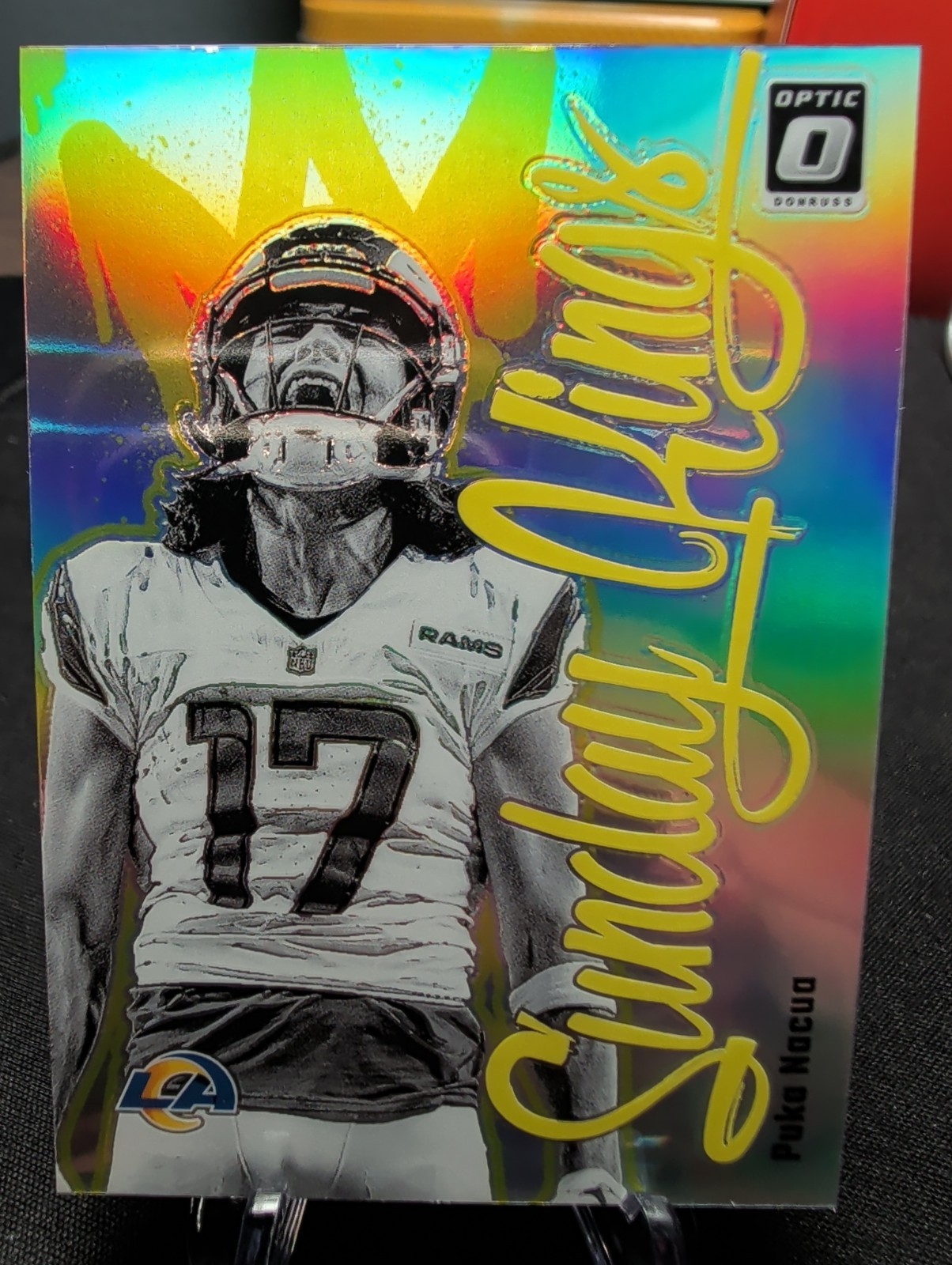 Puka Nacua #24 (Football Cards 2024 Panini Donruss Optic Sunday Kings) — is it worth grading?