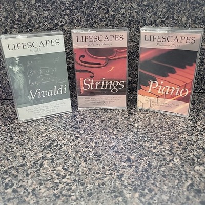 Lot Of 3: Lifescapes Relaxing Strings, Piano, Vivaldi (Cassettes)