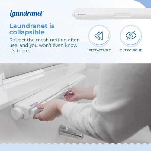 Retractable Clothes Drying Rack - Flat Hanging Mesh Drying for Delicate Cloth... - Picture 7 of 9